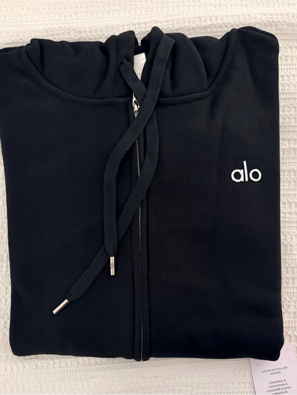 NWT Alo Women’s Black Full-Zip Hoodie Jacket